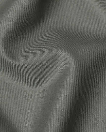 Soft Olive Grey Premium Super 130’s Italian All Wool Suiting Fabric by CARLO BARBERA, Width 150 Cms, 3.50 Mtrs, Made in Italy-D26549