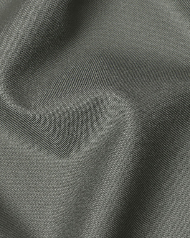 Soft Olive Grey Premium Super 130’s Italian All Wool Suiting Fabric by CARLO BARBERA, Width 150 Cms, 3.50 Mtrs, Made in Italy-D26549