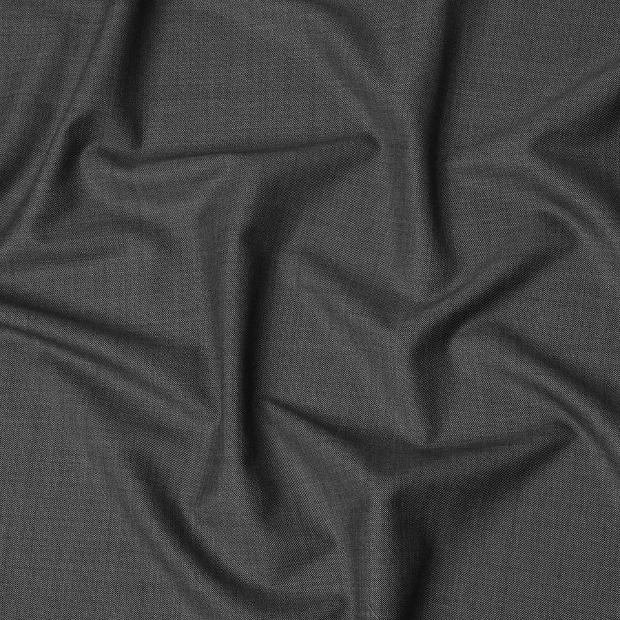 Charcoal Grey Premium Super 130’s Italian All Wool Suiting Fabric by CARLO BARBERA, Width 150 Cms, 3.50 Mtrs, Made in Italy-D26545