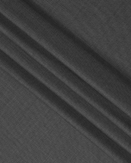 Charcoal Grey Premium Super 130’s Italian All Wool Suiting Fabric by CARLO BARBERA, Width 150 Cms, 3.50 Mtrs, Made in Italy-D26545