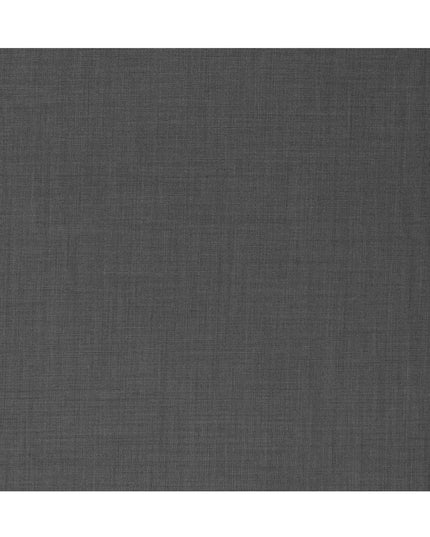 Charcoal Grey Premium Super 130’s Italian All Wool Suiting Fabric by CARLO BARBERA, Width 150 Cms, 3.50 Mtrs, Made in Italy-D26545