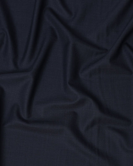 Midnight Navy Premium Super 130’s Italian All Wool Suiting Fabric by CARLO BARBERA, Width 150 Cms, 3.50 Mtrs, Made in Italy-D26538