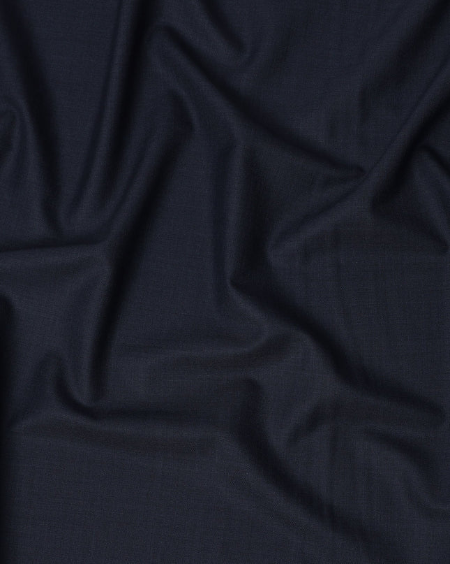 Midnight Navy Premium Super 130’s Italian All Wool Suiting Fabric by CARLO BARBERA, Width 150 Cms, 3.50 Mtrs, Made in Italy-D26538