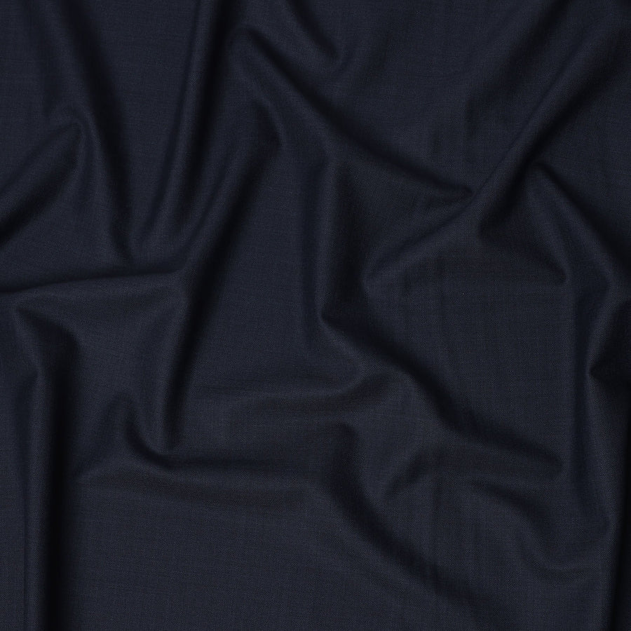 Midnight Navy Premium Super 130’s Italian All Wool Suiting Fabric by CARLO BARBERA, Width 150 Cms, 3.50 Mtrs, Made in Italy-D26538