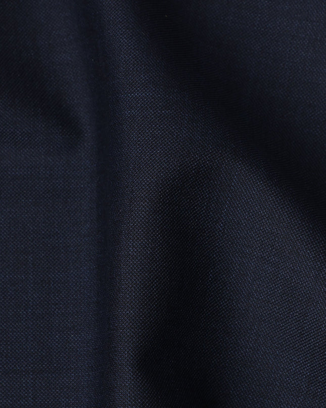 Midnight Navy Premium Super 130’s Italian All Wool Suiting Fabric by CARLO BARBERA, Width 150 Cms, 3.50 Mtrs, Made in Italy-D26538