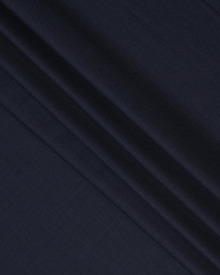 Midnight Navy Premium Super 130’s Italian All Wool Suiting Fabric by CARLO BARBERA, Width 150 Cms, 3.50 Mtrs, Made in Italy-D26538