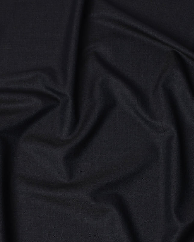 Black Premium Super 130’s Italian All Wool Suiting Fabric by CARLO BARBERA, Width 150 Cms, 3.50 Mtrs, Made in Italy-D26543