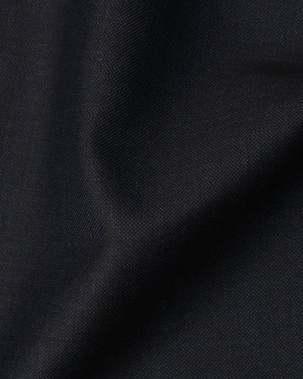 Black Premium Super 130’s Italian All Wool Suiting Fabric by CARLO BARBERA, Width 150 Cms, 3.50 Mtrs, Made in Italy-D26543