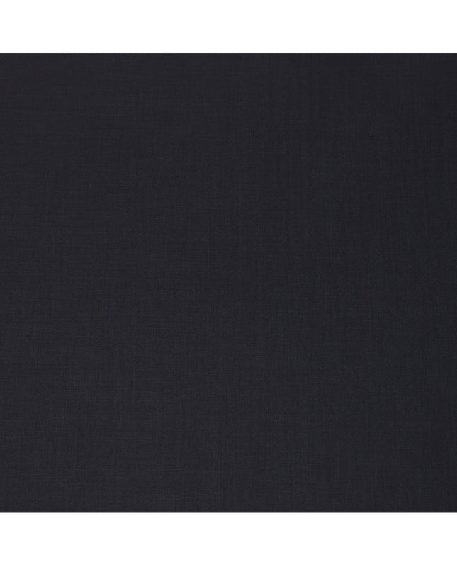 Black Premium Super 130’s Italian All Wool Suiting Fabric by CARLO BARBERA, Width 150 Cms, 3.50 Mtrs, Made in Italy-D26543