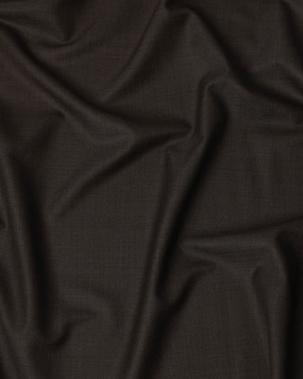 Espresso Brown Premium Super 130’s Italian All Wool Suiting Fabric by CARLO BARBERA, Width 150 Cms, 3.50 Mtrs, Made in Italy-D26551