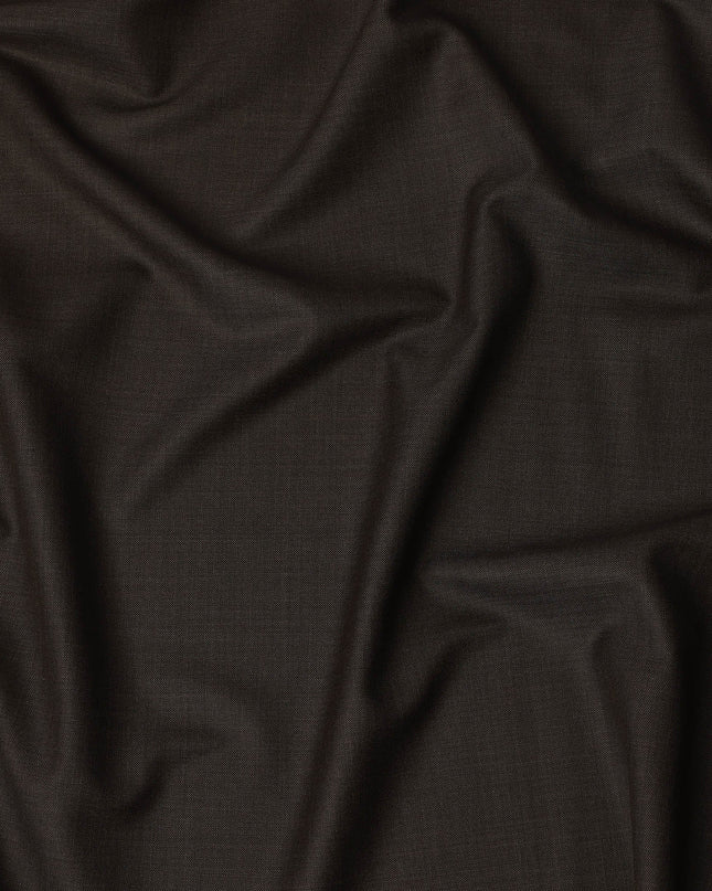 Espresso Brown Premium Super 130’s Italian All Wool Suiting Fabric by CARLO BARBERA, Width 150 Cms, 3.50 Mtrs, Made in Italy-D26551
