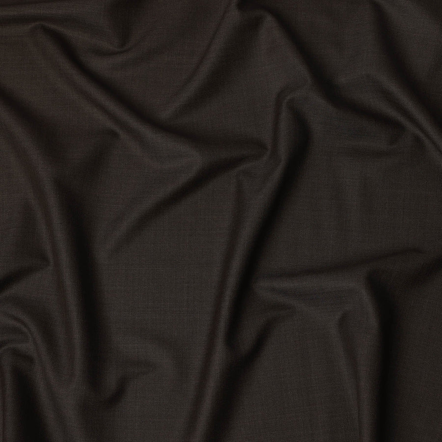 Espresso Brown Premium Super 130’s Italian All Wool Suiting Fabric by CARLO BARBERA, Width 150 Cms, 3.50 Mtrs, Made in Italy-D26551