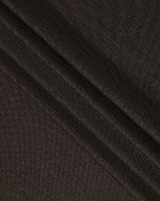 Espresso Brown Premium Super 130’s Italian All Wool Suiting Fabric by CARLO BARBERA, Width 150 Cms, 3.50 Mtrs, Made in Italy-D26551
