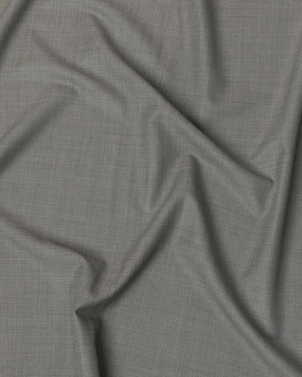 Light Grey Premium Super 130’s Italian All Wool Suiting Fabric by CARLO BARBERA, Width 150 Cms, 3.50 Mtrs, Made in Italy-D26537