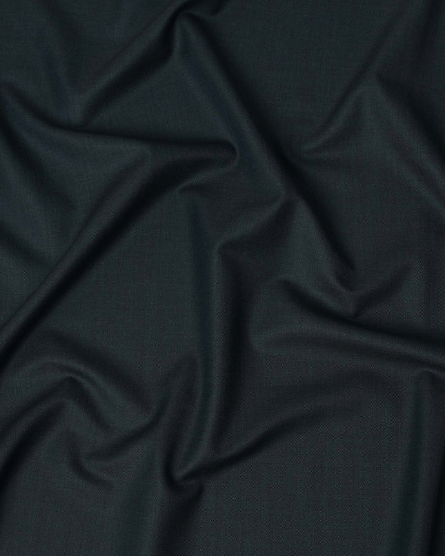 Teal Blue Premium Super 130’s Italian All Wool Suiting Fabric by CARLO BARBERA, Width 150 Cms, 3.50 Mtrs, Made in Italy-D26539