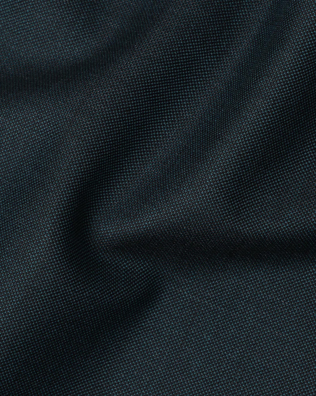 Teal Blue Premium Super 130’s Italian All Wool Suiting Fabric by CARLO BARBERA, Width 150 Cms, 3.50 Mtrs, Made in Italy-D26539
