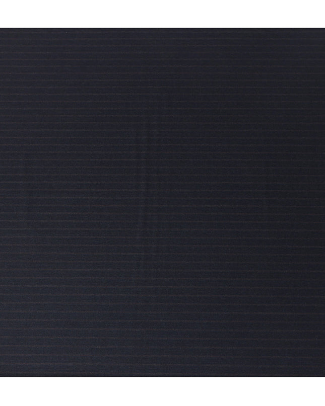 Dark Navy Pinstripe Premium Super 140’s Italian All Wool Suiting Fabric by CARLO BARBERA, Width 150 Cms, 3.750 Mtrs, Made in Italy-D26559