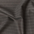 Ash Brown Pinstripe Premium Super 140’s Italian All Wool Suiting Fabric by CARLO BARBERA, Width 150 Cms, 3.750 Mtrs, Made in Italy-D26563