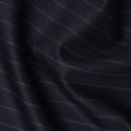 Navy Blue Pinstripe Premium Super 140’s Italian All Wool Suiting Fabric by CARLO BARBERA, Width 150 Cms, 3.750 Mtrs, Made in Italy-D26558