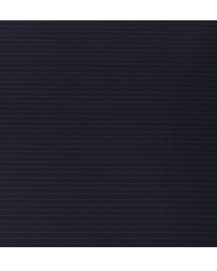 Navy Blue Pinstripe Premium Super 140’s Italian All Wool Suiting Fabric by CARLO BARBERA, Width 150 Cms, 3.750 Mtrs, Made in Italy-D26558