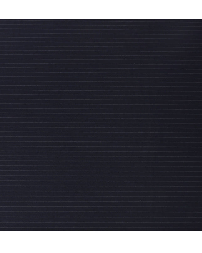 Navy Blue Pinstripe Premium Super 140’s Italian All Wool Suiting Fabric by CARLO BARBERA, Width 150 Cms, 3.750 Mtrs, Made in Italy-D26558