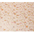 Blush Peach Abstract Metallic Hand Print Premium Pure Silk Chiffon Fabric, 110 Cms, South Korea-D26916