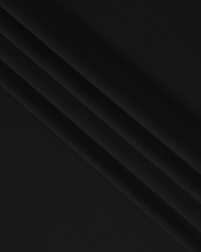 Classic Black Premium Blended Poly Wool Suiting Fabric 150 Cm Width Smooth Finish Durable Breathable Wrinkle Resistant Fabric For Suits Blazers Trousers Formal Wear Made In India-D28857 Regal Fabrics