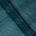 Teal Green Traditional Sudanese Thobe Fabric with Dual-Tone Green Embroidery, Pure Cotton Voile, 4.5 Mtrs Length, 140 Cms Width, Made in India-D26389