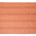 Peach Orange Traditional Sudanese Thobe Fabric with Brown & Peach Embroidery, Pure Cotton Voile, 4.5 Mtrs Length, 140 Cms Width, Made in India-D26390