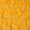 Bright Yellow Traditional Sudanese Thobe Fabric with Silver & Orange Embroidery, Pure Cotton Voile, 4.5 Mtrs Length, 140 Cms Width, Made in India-D26393