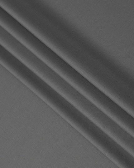 Grey Premium Superfine Blended Wool Suiting Fabric, Smooth Solid Finish, Width 150 cms, Made in India-D26771