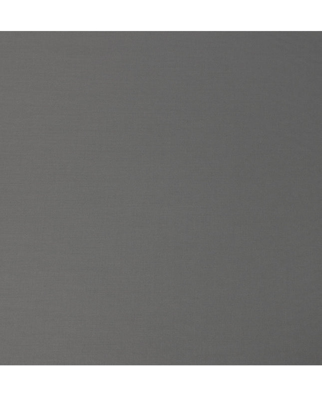 Grey Premium Superfine Blended Wool Suiting Fabric, Smooth Solid Finish, Width 150 cms, Made in India-D26771