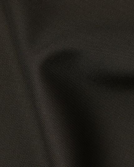 Olive Green Premium Superfine Blended Wool Suiting Fabric, Smooth Solid Finish, Width 150 cms, Made in India-D26772