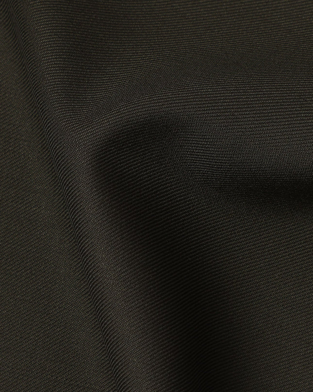 Olive Green Premium Superfine Blended Wool Suiting Fabric, Smooth Solid Finish, Width 150 cms, Made in India-D26772