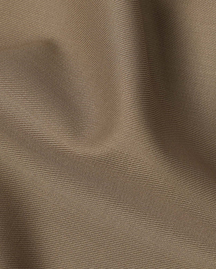 Light Brown Premium Superfine Blended Wool Suiting Fabric, Smooth Solid Finish, Width 150 cms, Made in India-D26775