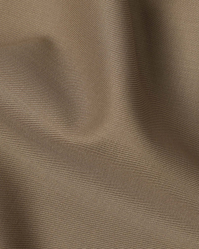 Light Brown Premium Superfine Blended Wool Suiting Fabric, Smooth Solid Finish, Width 150 cms, Made in India-D26775