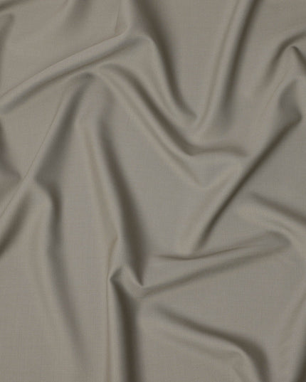 Laurel Green Premium Superfine Blended Wool Suiting Fabric, Smooth Solid Finish, Width 150 cms, Made in India-D26778