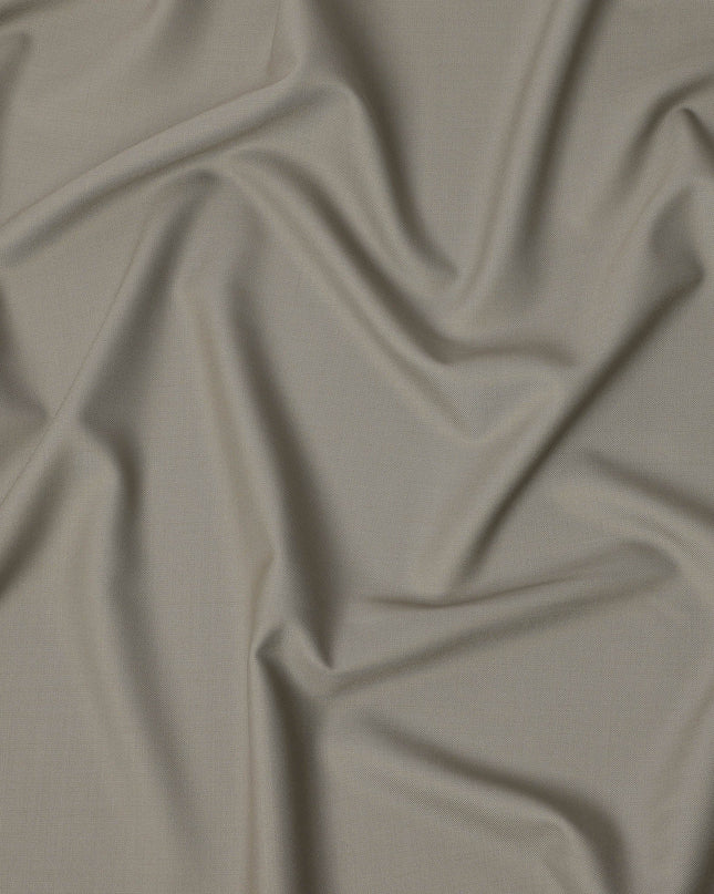 Laurel Green Premium Superfine Blended Wool Suiting Fabric, Smooth Solid Finish, Width 150 cms, Made in India-D26778