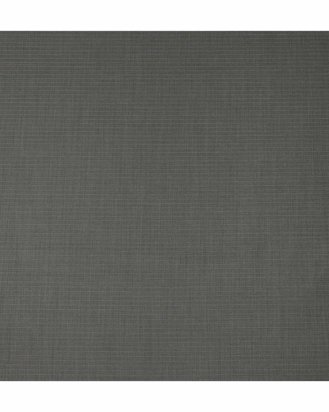 Grey Fine Pinstripe Blended Poly Wool Suiting Fabric 150 Cms Width Soft Durable Wrinkle Resistant Material for Formal Wear Suits Trousers Blazers-D28586 - Regal Fabrics