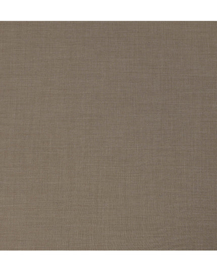 Light Brown Premium Superfine Blended Wool Suiting Fabric, Subtle Textured Solid Design, Width 150 cms, Made in India-D26768