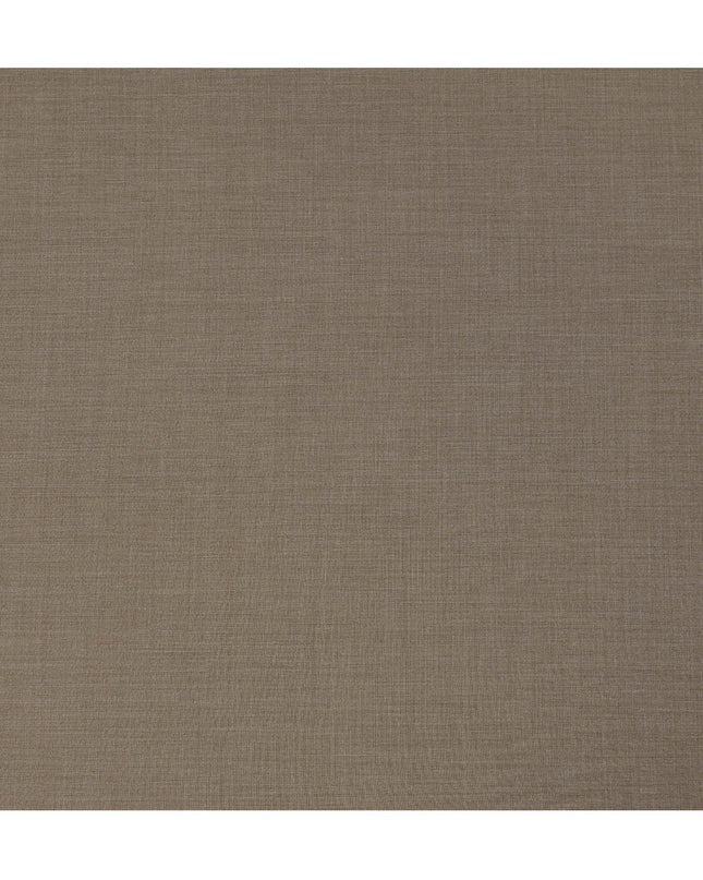 Light Brown Premium Superfine Blended Wool Suiting Fabric, Subtle Textured Solid Design, Width 150 cms, Made in India-D26768