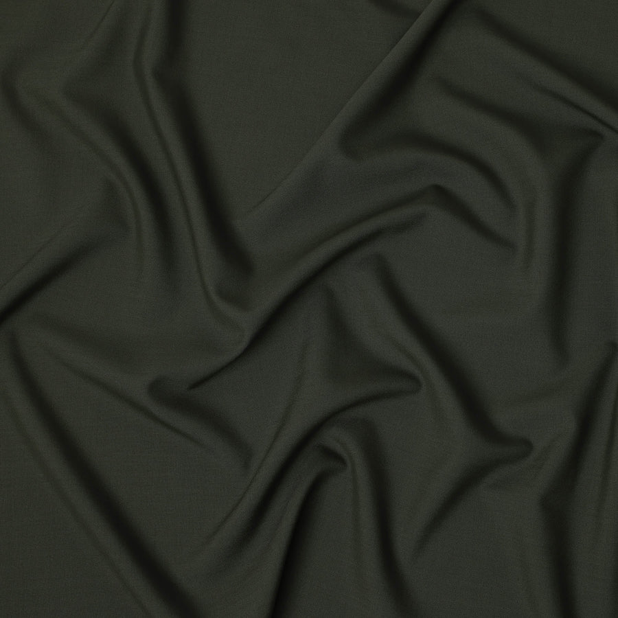 Bottle Green Premium Superfine Blended Wool Suiting Fabric, Elegant Solid Finish, Width 150 cms, Made in India-D26767