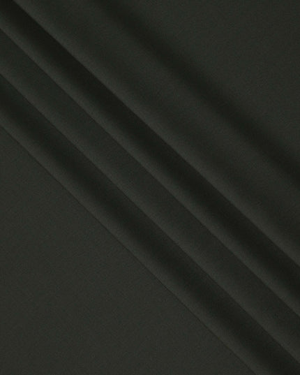 Bottle Green Premium Superfine Blended Wool Suiting Fabric, Elegant Solid Finish, Width 150 cms, Made in India-D26767