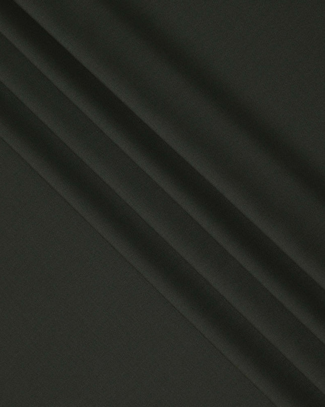 Bottle Green Premium Superfine Blended Wool Suiting Fabric, Elegant Solid Finish, Width 150 cms, Made in India-D26767