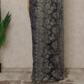Blue Premium French Metallic Chantilly Lace Saree with Stone Work, 5.5 Mtrs Length, 110 Cms Width, Made in France-D27152 Regal Fabrics