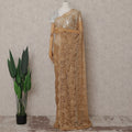 Antique Gold Stone Embellished Chantilly Lace Saree