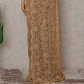 Antique Gold Stone Embellished Chantilly Lace Saree