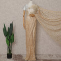 Champagne Gold French Chantilly Lace Saree