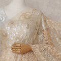 Champagne Gold French Chantilly Lace Saree
