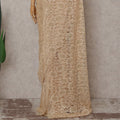 Champagne Gold French Chantilly Lace Saree